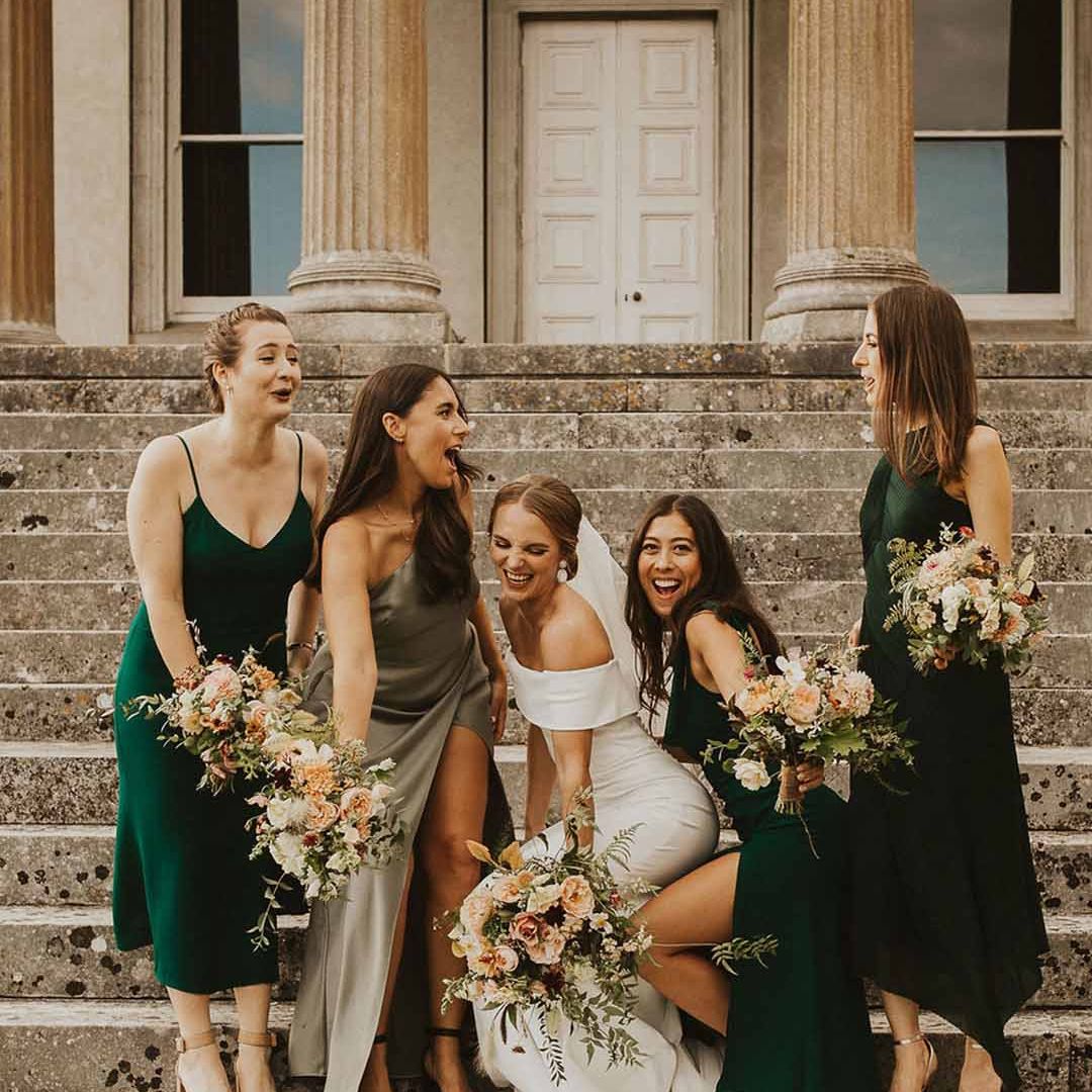 green bridesmaid dresses